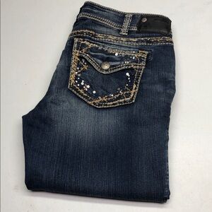 SILVER SUKI MIDRISE SLIM STRAIGHT LEG JEANS 31x31 ⭐️
